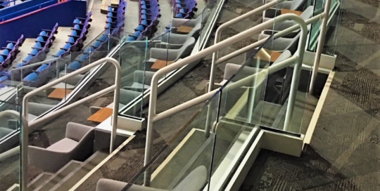 scottrade center improvements custom aluminum handrails imperial metal company